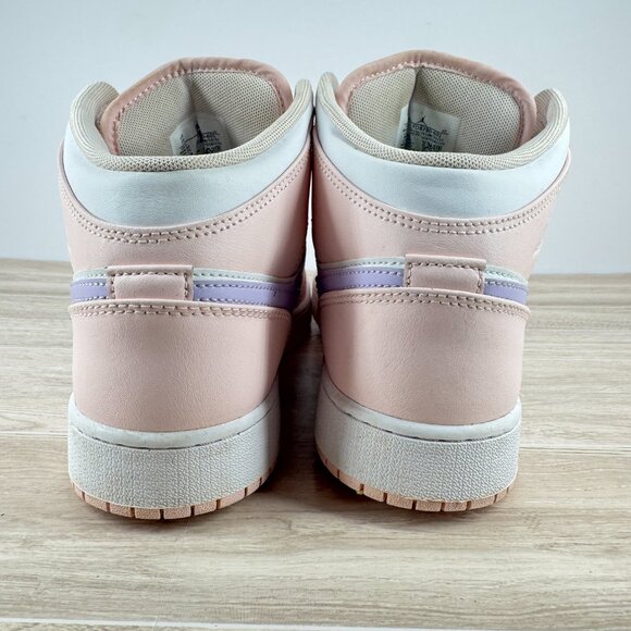 Nike Air Jordan 1 Mid GS 7Y Pink Foam Quartz Purple Sneakers Women’s 8.5 Shoes - Picture 3 of 12